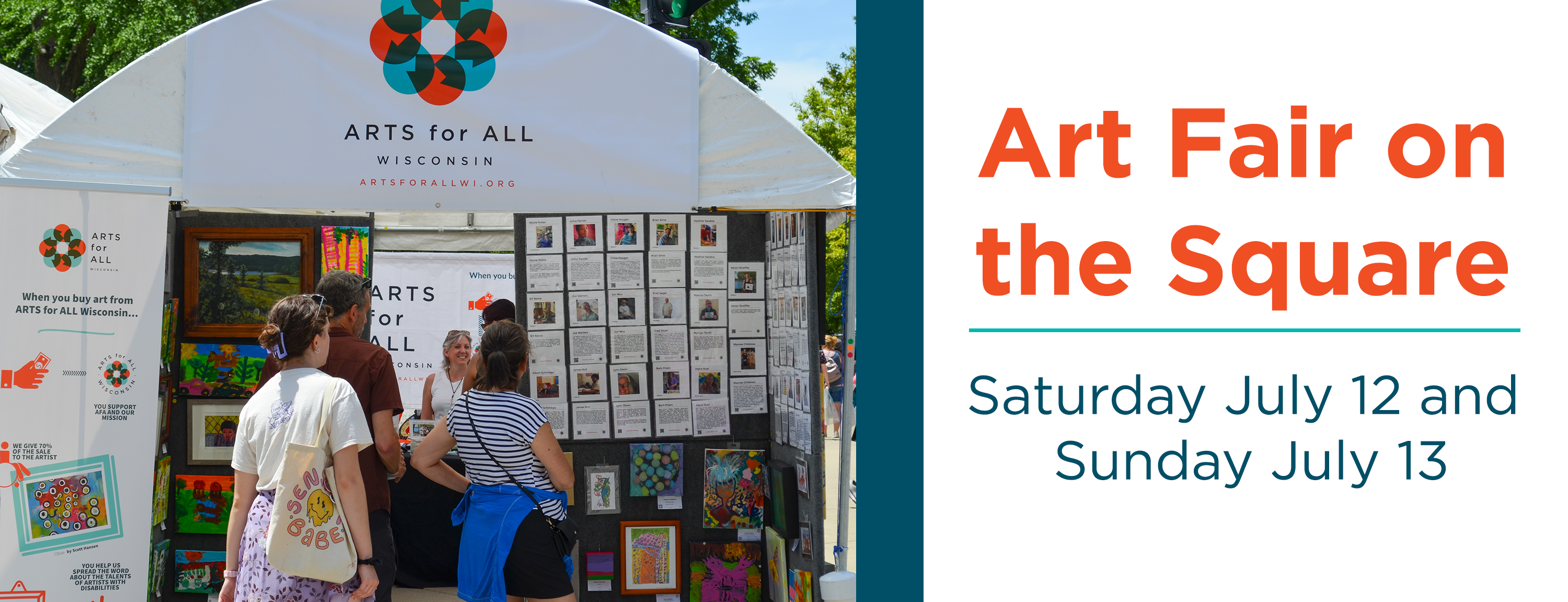 Art Fair on the Square on Saturday July 12 and Sunday July 13