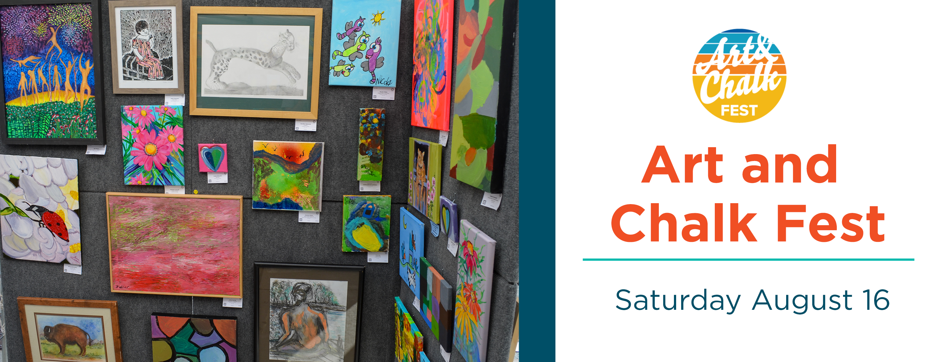 Art and Chalk Fest on Saturday, August 16 and Sunday, August 17